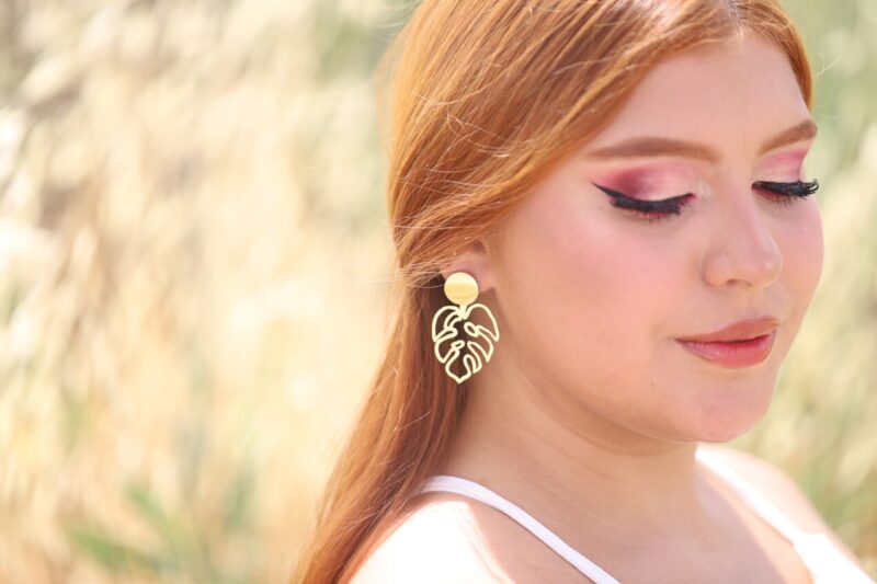 Gold Leaf Boho Wedding Earrings - ARIANNA