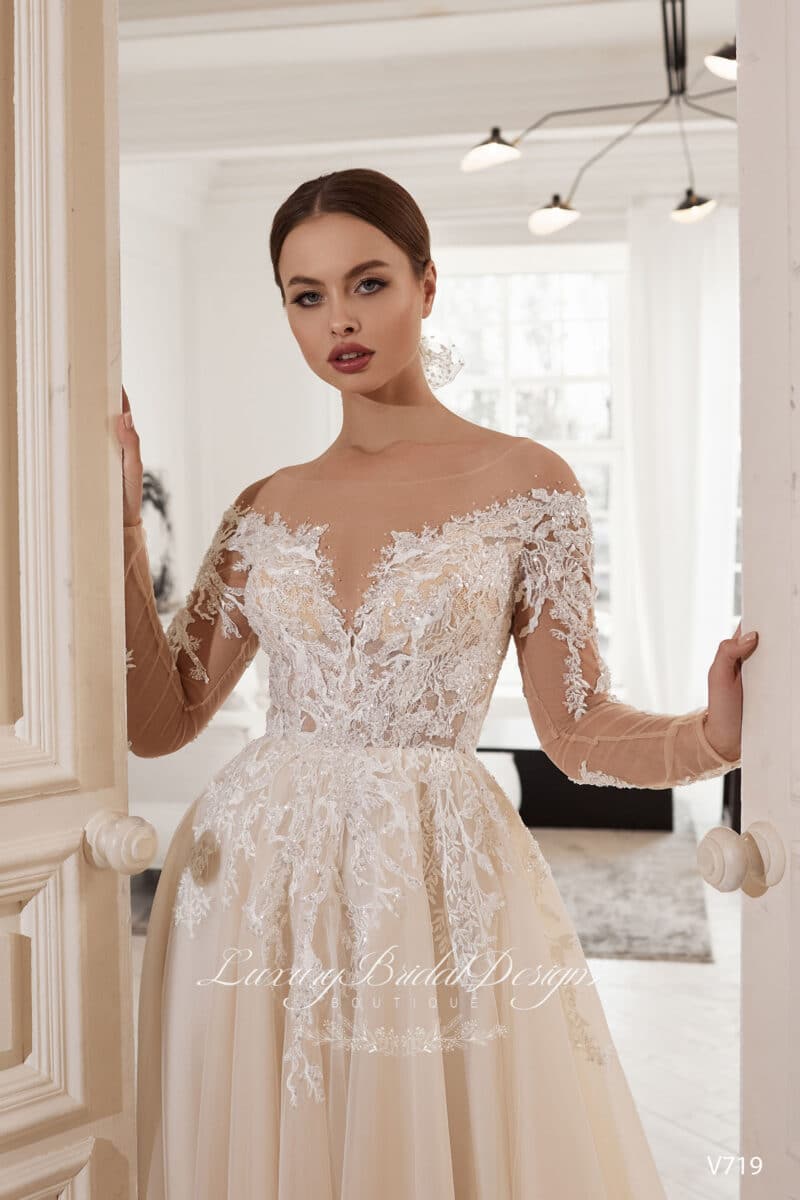 Off-the-shoulder A-Line Wedding Dress - MIRIAM - Image 3