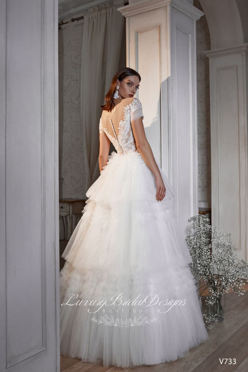 Ruffles Ball Princess Wedding Dress - RUT - Image 2