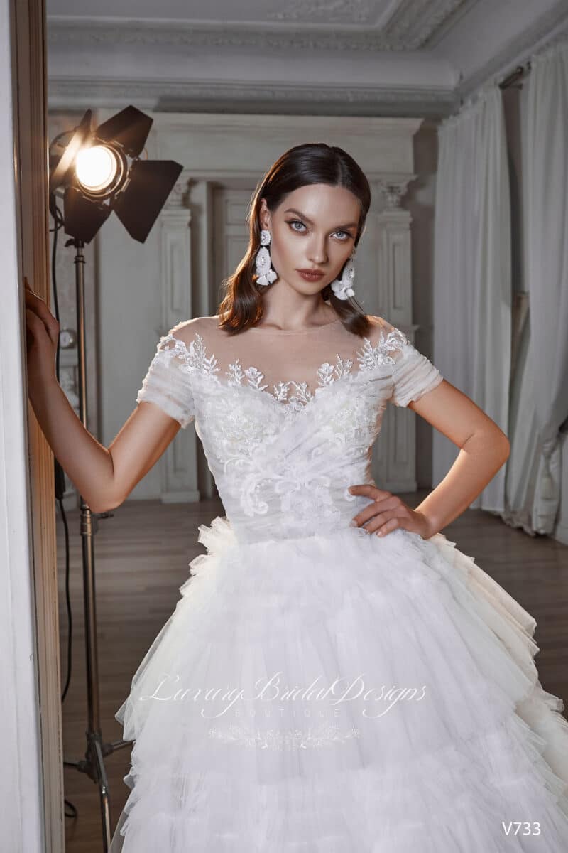 Ruffles Ball Princess Wedding Dress - RUT - Image 3