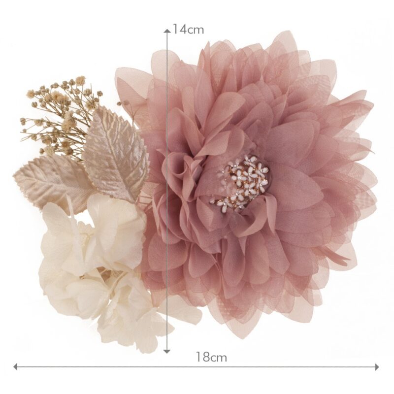 Blush Pink Flower Wedding Brooch - HASNA - Image 6