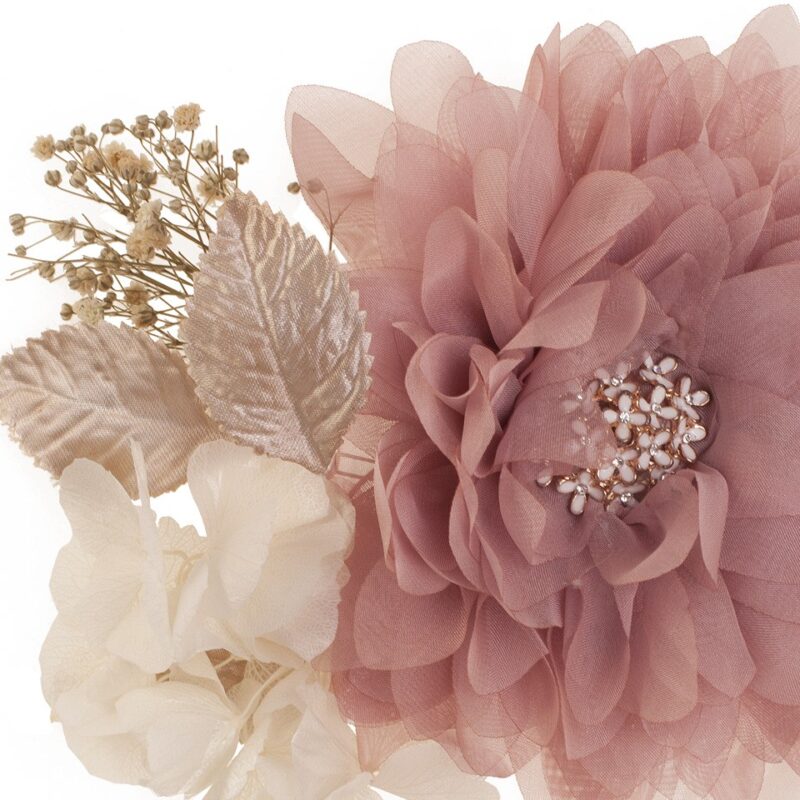 Blush Pink Flower Wedding Brooch - HASNA - Image 5