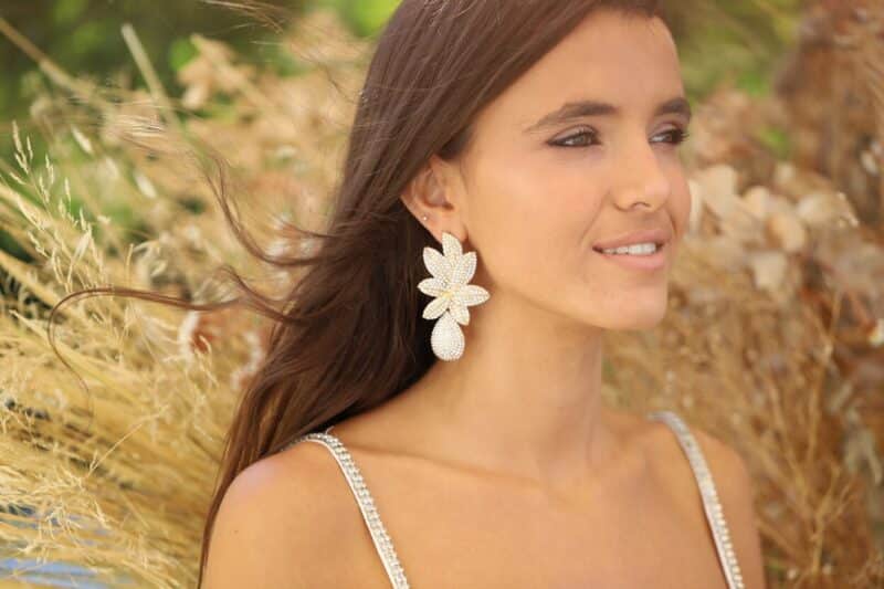 Flower Boho Bridal Earrings - ELLE