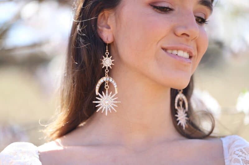 Stat And Moon Celestial Boho Wedding Earrings - JACQUELINE