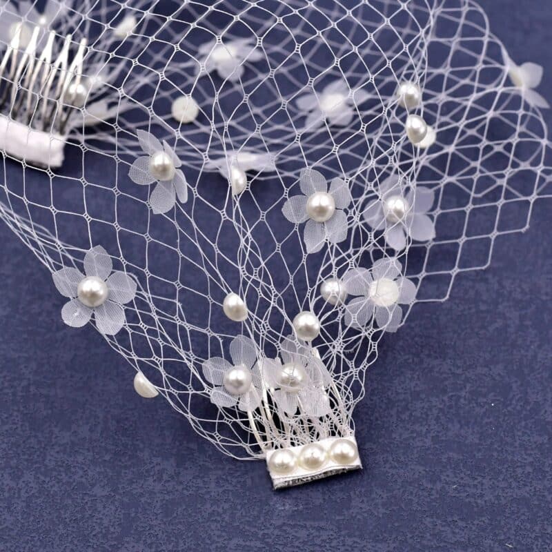 Birdcage Veil Wedding Bridal Hair Accessories - LUCIA - Image 8