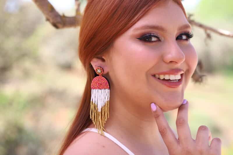 Boho Beaded Earrings - AFRODITA - Image 4