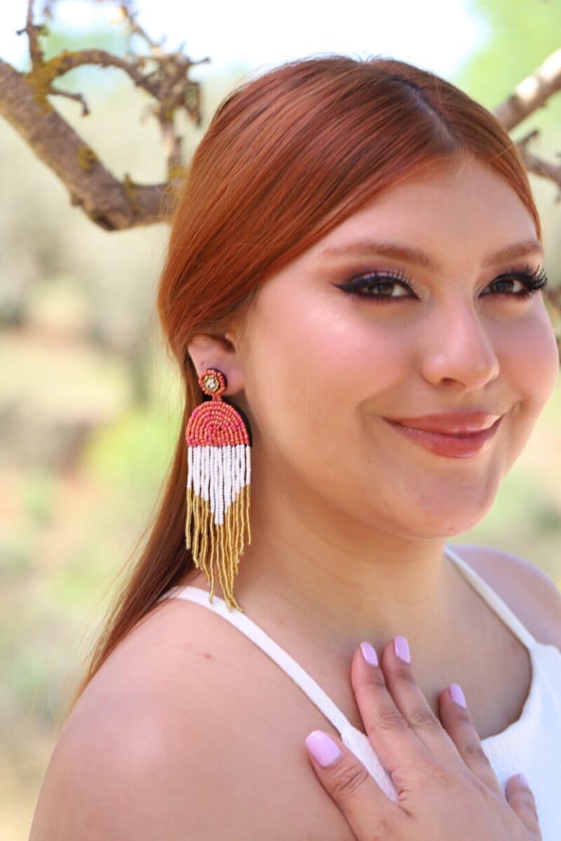 Boho Beaded Earrings -MAGNOLIA - Image 2