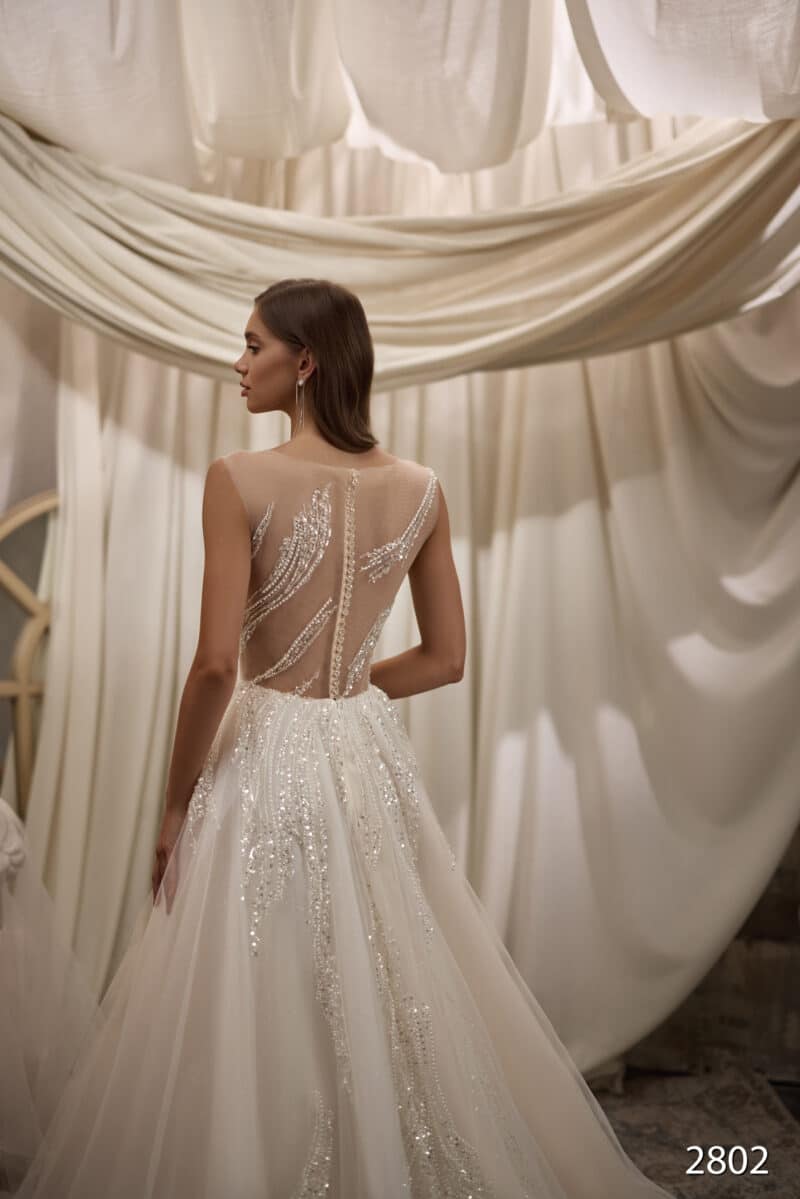 Luxury Sparkling A-line Wedding Dress - DIANE - Image 4