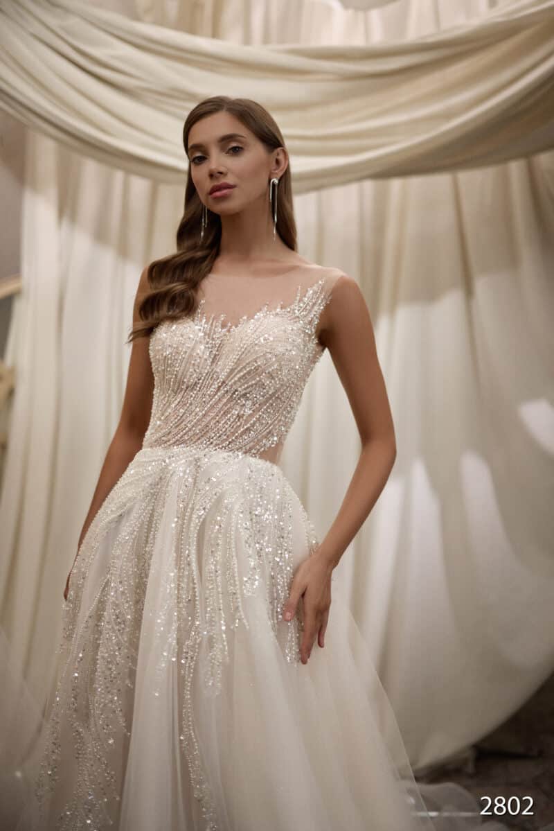 Luxury Sparkling A-line Wedding Dress - DIANE - Image 2