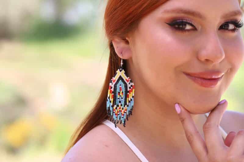 Boho Beaded Earrings - PENELOPE - Image 2