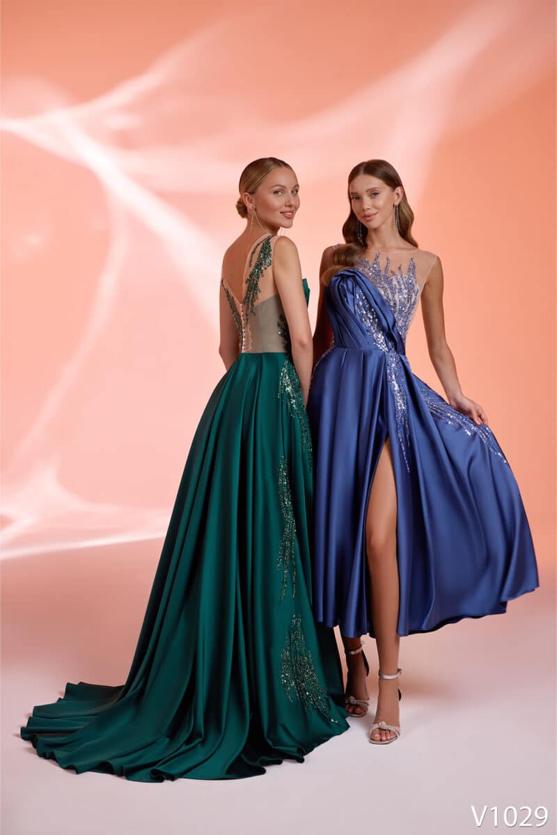 Emerald Green Evening Dress - ANNA - Image 2