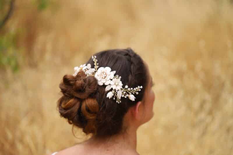 Flower Bridal Headband - ABIGAIL - Image 4