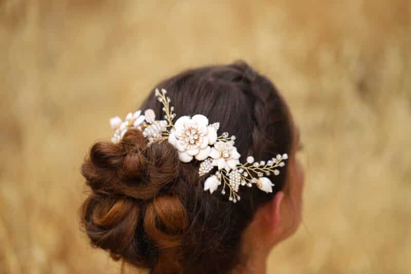 Flower Bridal Headband - ABIGAIL