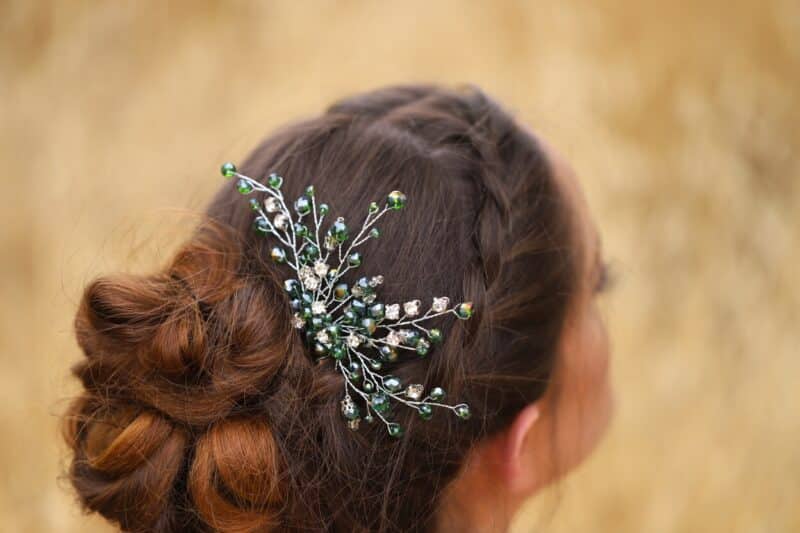 Emerald Green Crystal Wedding Hair Comb - VERONICA - Image 2