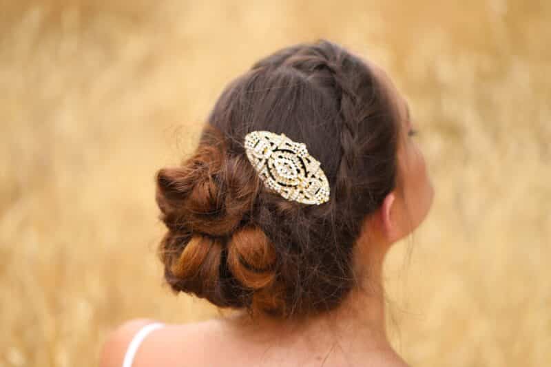 Art Deco Gold Wedding Hair Comb - DAISY - Image 4