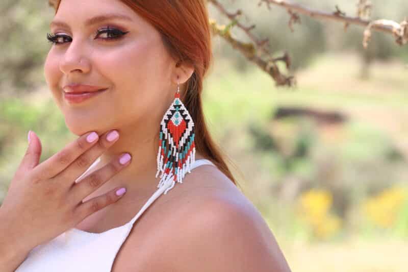 Boho Beaded Earrings - CELIA - Image 2