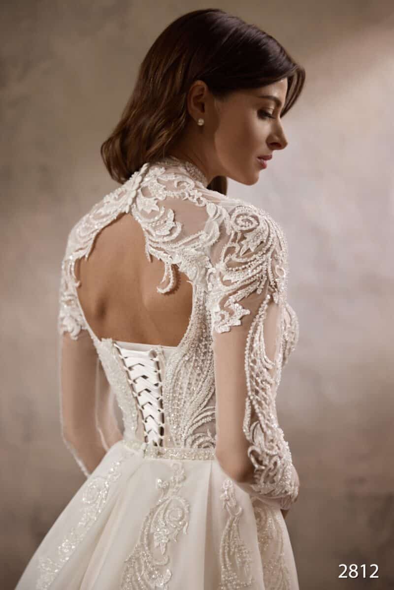 Detachable Long Sleeves Mermaid Wedding Dress - DEMETRA - Image 3