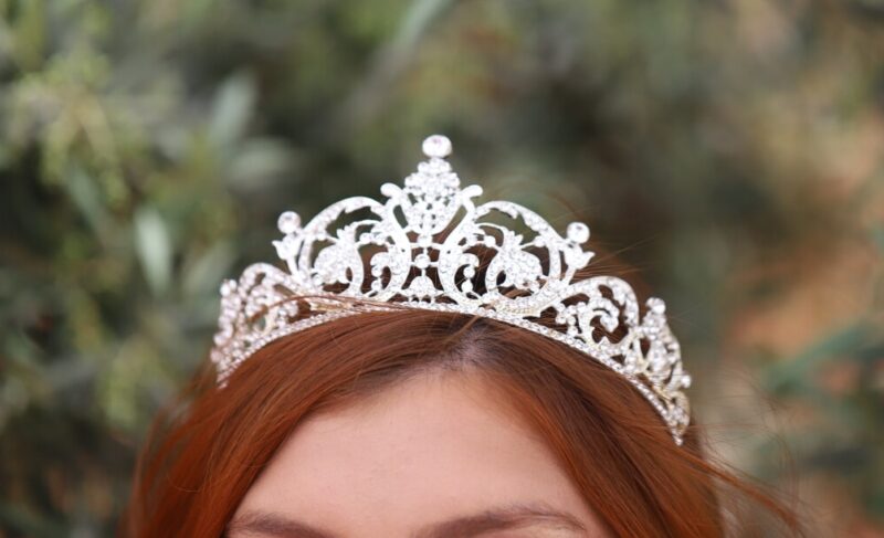 Silver Crystal Princess Bridal Tiara - ELAINE