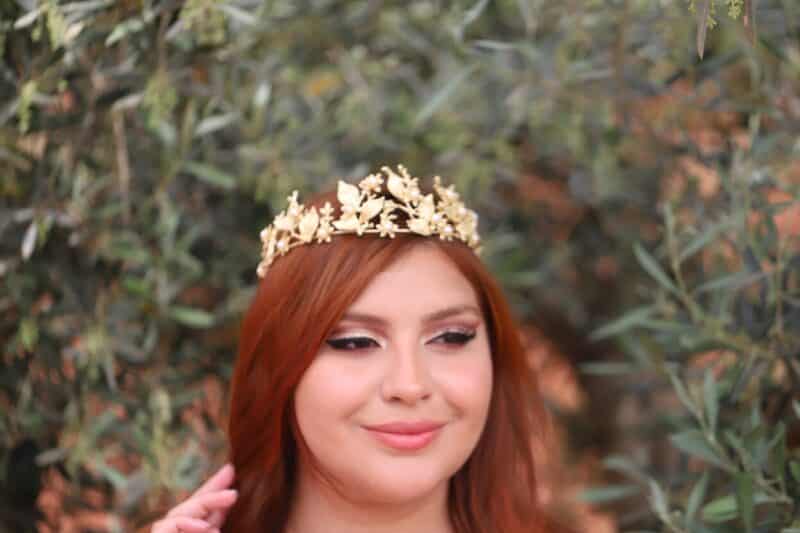 Flower Laurel Grecian Style Roman Greek Goddess Wedding Tiara - APHRODITE - Image 5