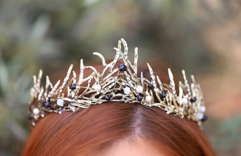 Bronze Black Romantic Wedding Tiara - EDNA