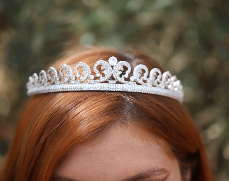 Cubic Zirconia Princesa Kate Middleton Tiara Crown Réplica - KATE