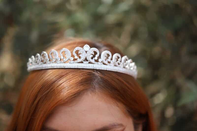 Cubic Zirconia Princesa Kate Middleton Tiara Crown Réplica - KATE - Image 2