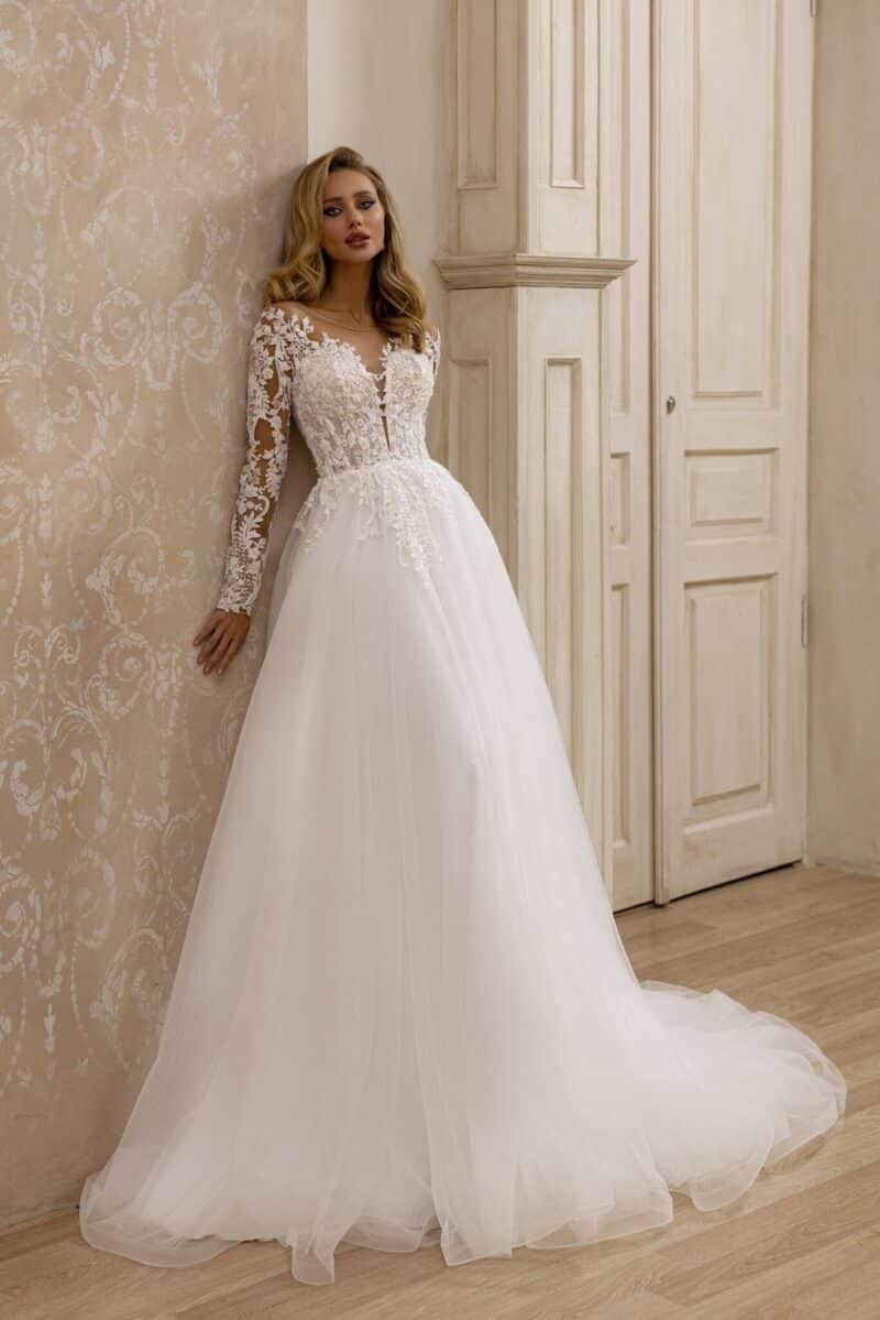 Long Sleeves A-Line Wedding Dress - ROSIE