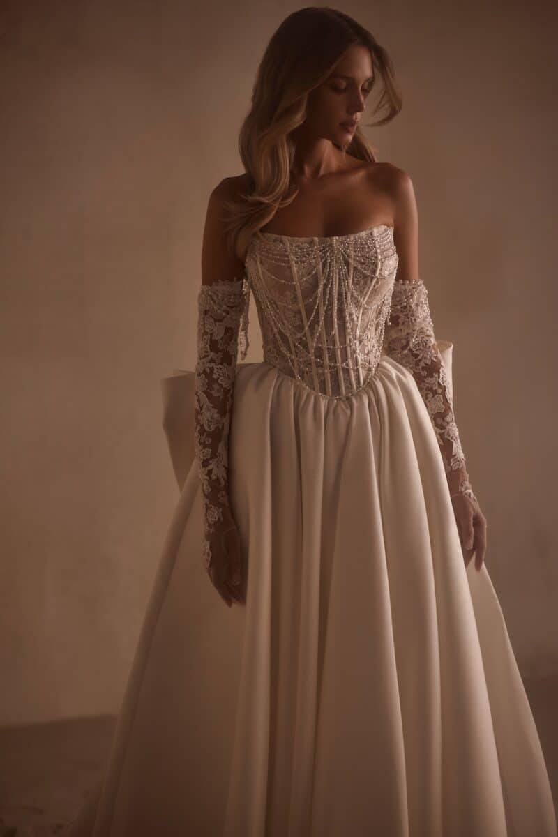 Luxury Mikado Princess Wedding Dress - ASHERA - Image 2