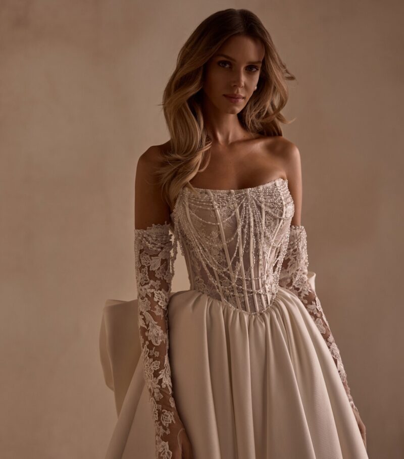 Luxury Mikado Princess Wedding Dress - ASHERA - Image 11