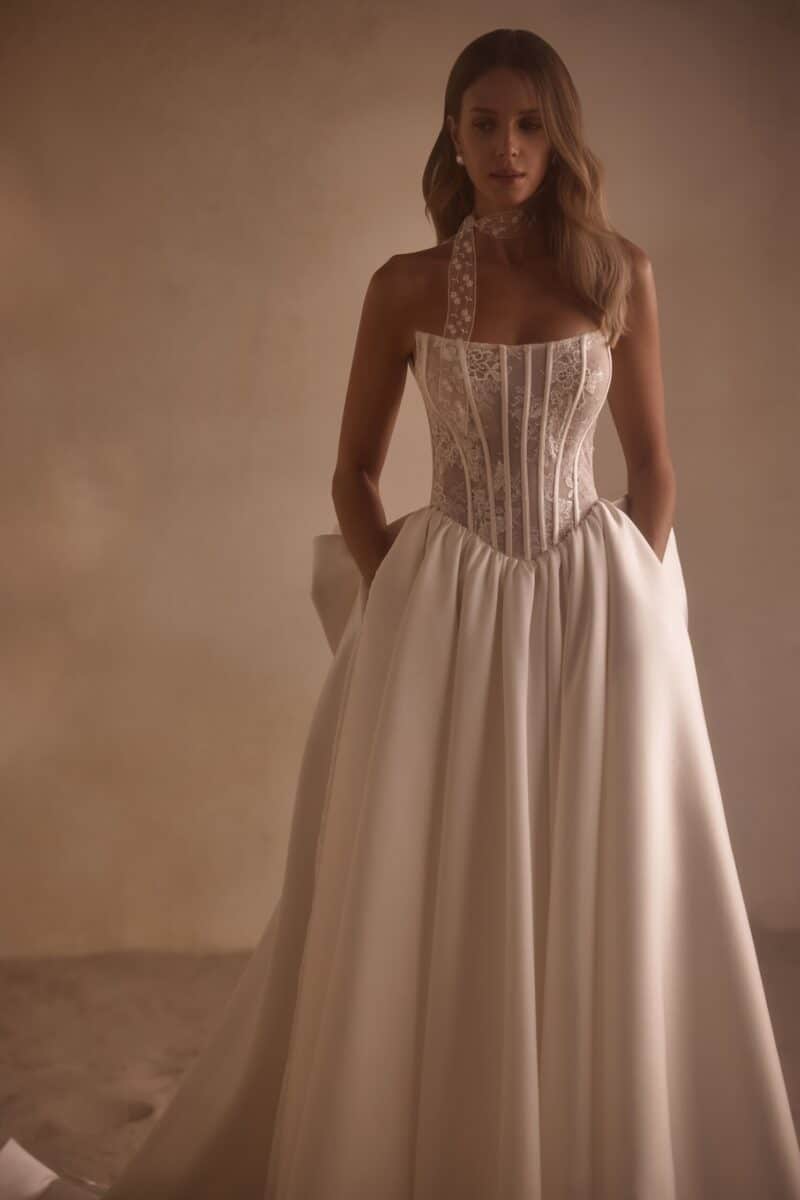 Luxury Mikado Princess Wedding Dress - ASHERA - Image 3