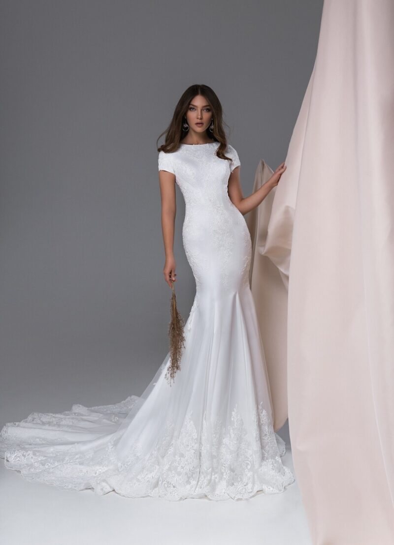 Mermaid Wedding Dress With Long Sleeves - MARGO