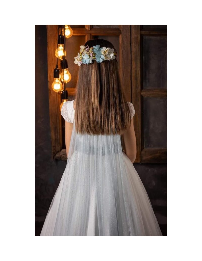 Sky Blue Flower Girl Belt / Sash - NAVANI - Image 12