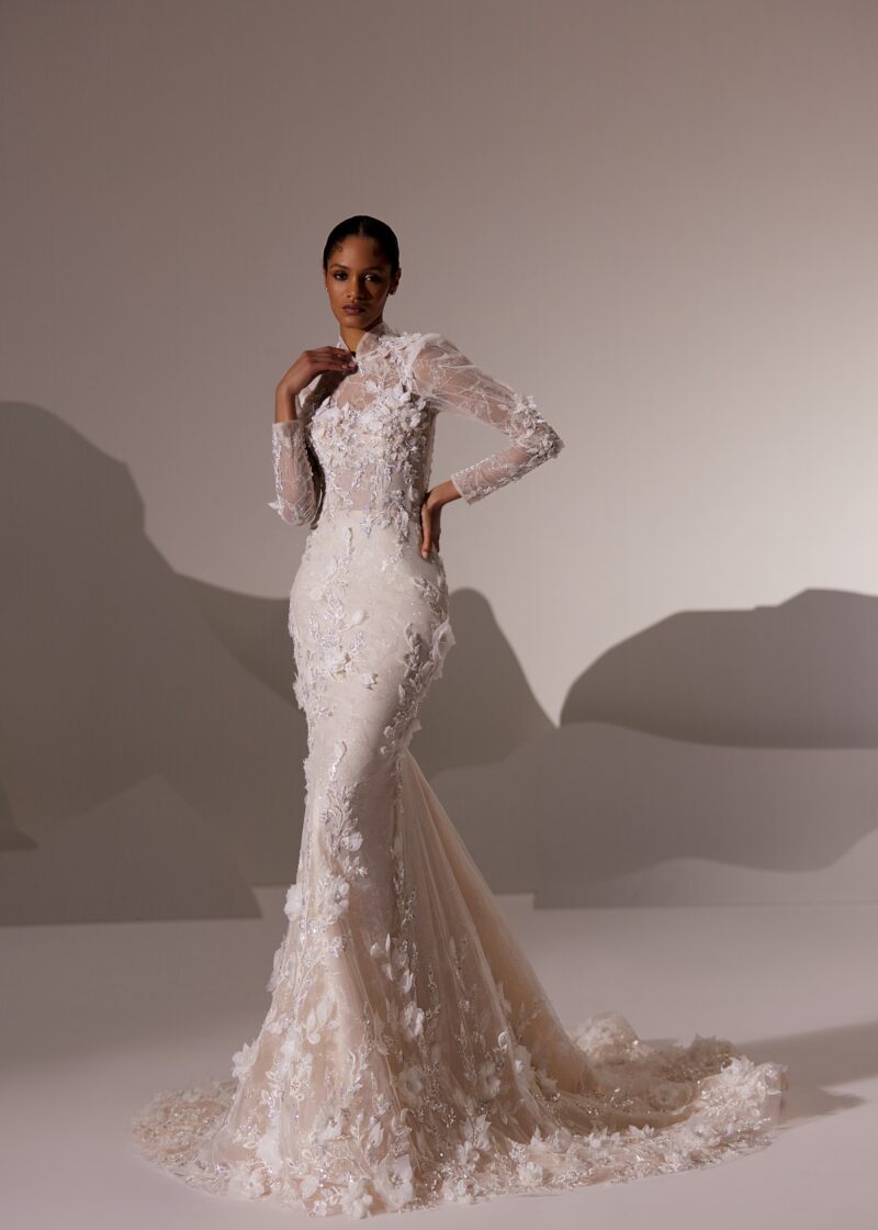 Luxurious Mermaid Wedding Dress with Overskirt - MADISON