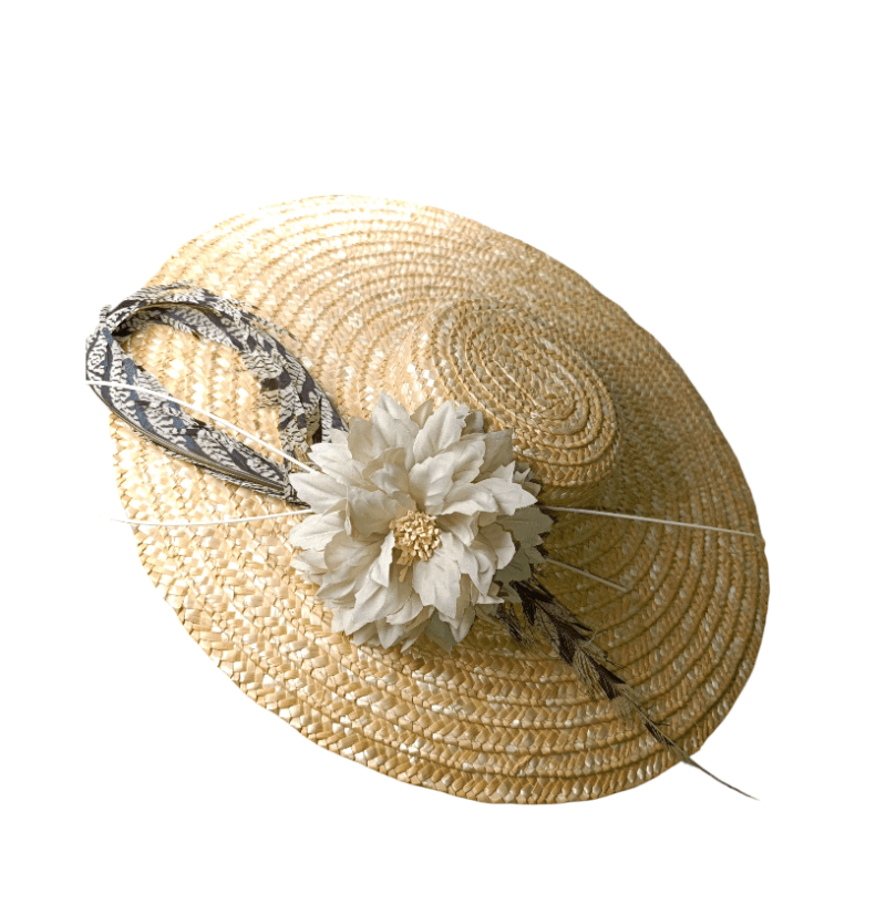 Flower Wedding Straw Hat - MARIE