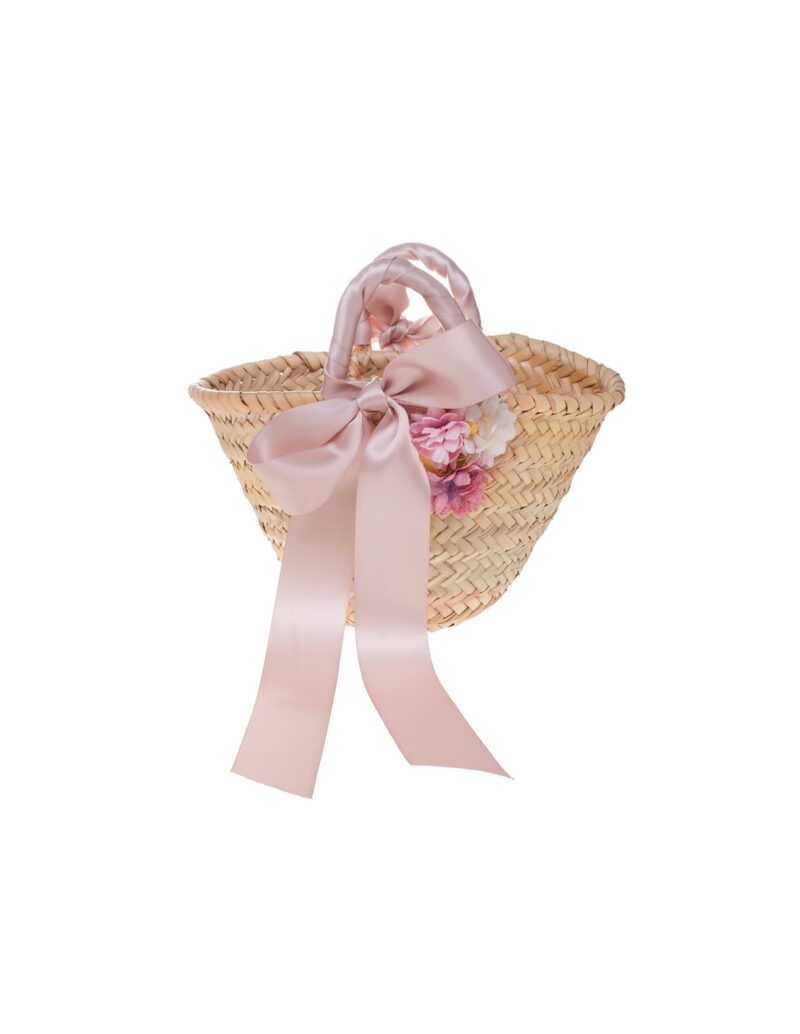 Vintage Pink Flower Raffia Wedding Headband Straw Bridal Hat - DANIELA - Image 10