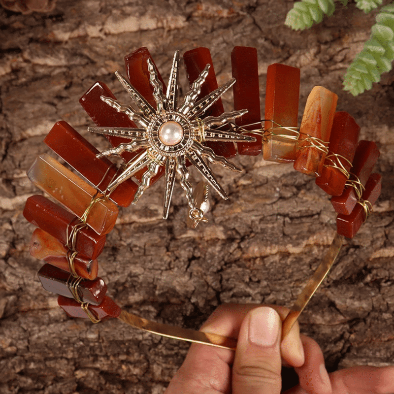 Star Goddess Wedding Tiara Crown Celestial Bridal Headband - ALAMEDA - Image 9